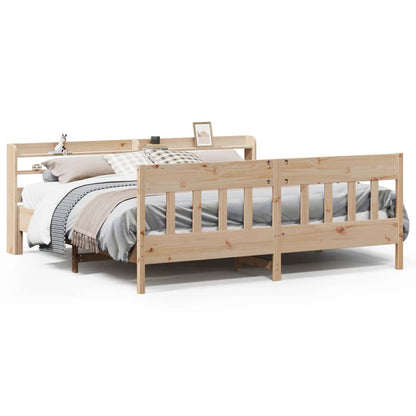 Cadre de lit sans matelas 180x200 cm bois massif de pin