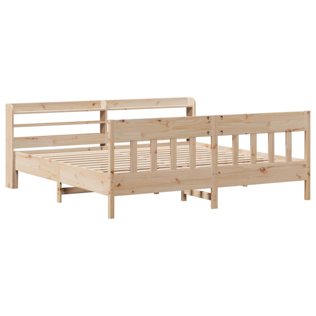 Cadre de lit sans matelas 180x200 cm bois massif de pin