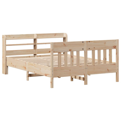 Cadre de lit sans matelas 160x200 cm bois massif de pin