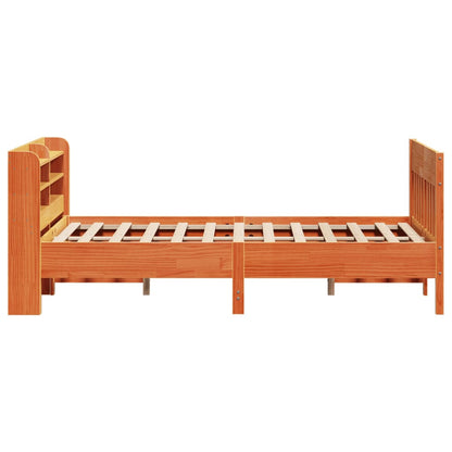 Cadre de lit sans matelas cire marron 160x200cm bois pin massif