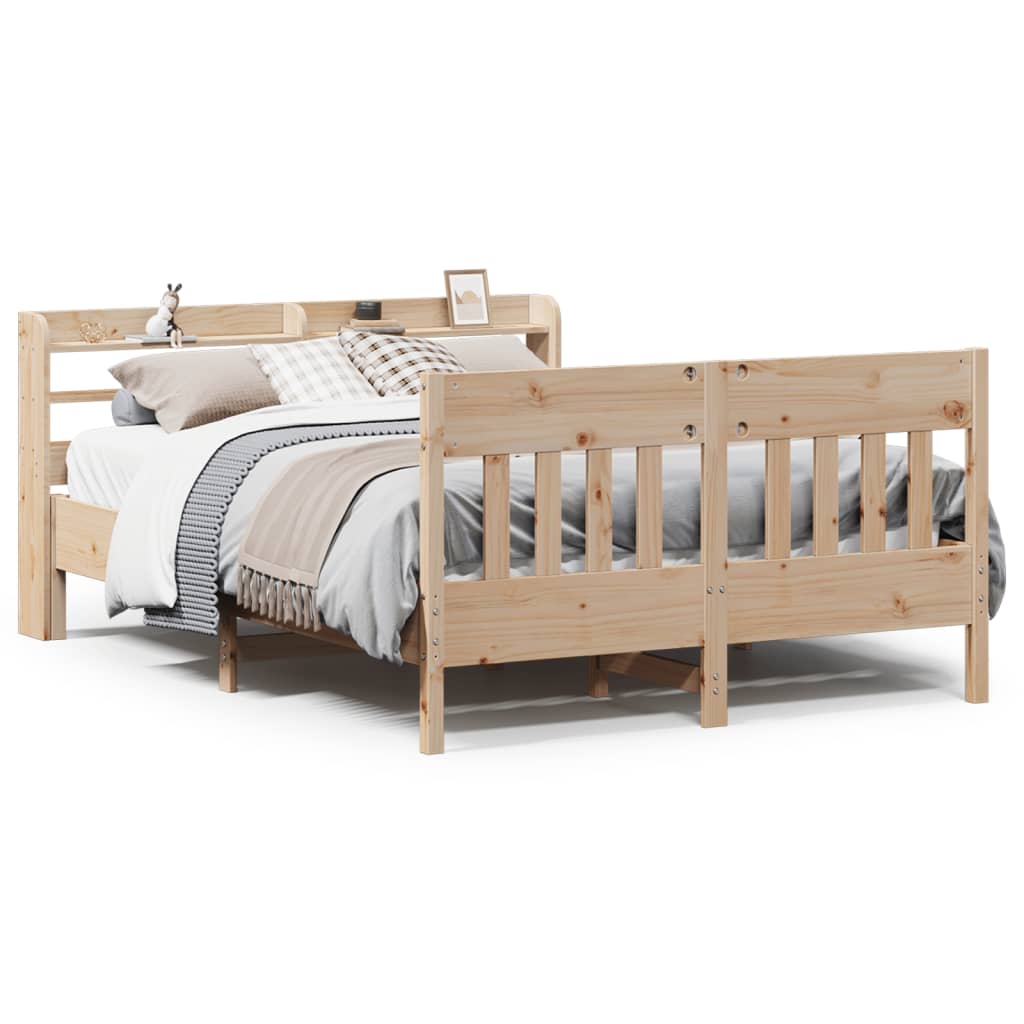 Cadre de lit sans matelas 150x200 cm bois de pin massif