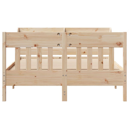 Cadre de lit sans matelas 150x200 cm bois de pin massif