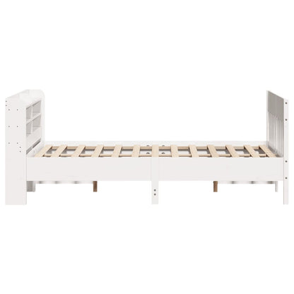 Cadre de lit sans matelas blanc 150x200 cm bois de pin massif