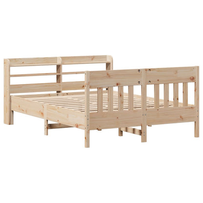 Cadre de lit sans matelas 140x200 cm bois massif de pin