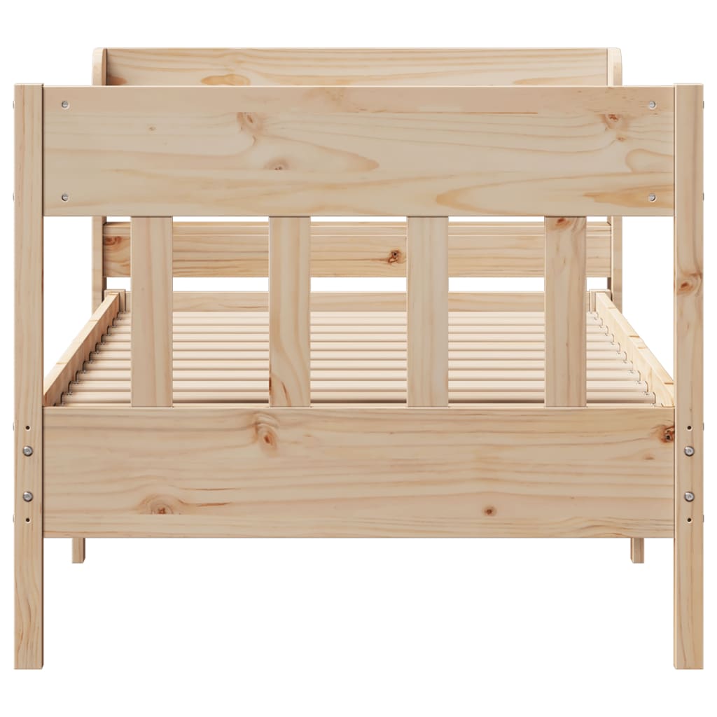 Cadre de lit sans matelas 100x200 cm bois massif de pin