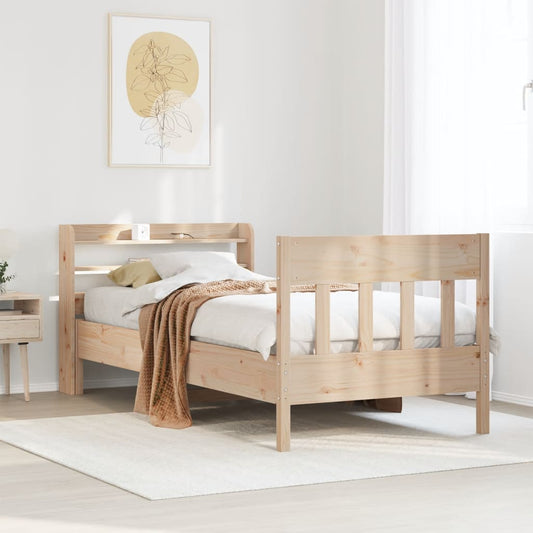 Cadre de lit sans matelas 100x200 cm bois massif de pin