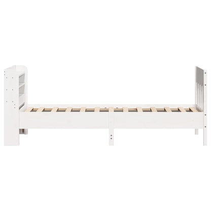 Cadre de lit sans matelas blanc 100x200 cm bois de pin massif