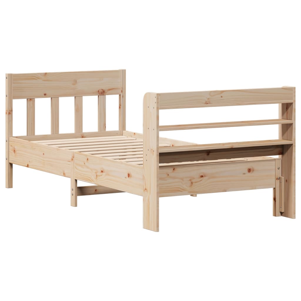 Cadre de lit sans matelas 90x200 cm bois de pin massif