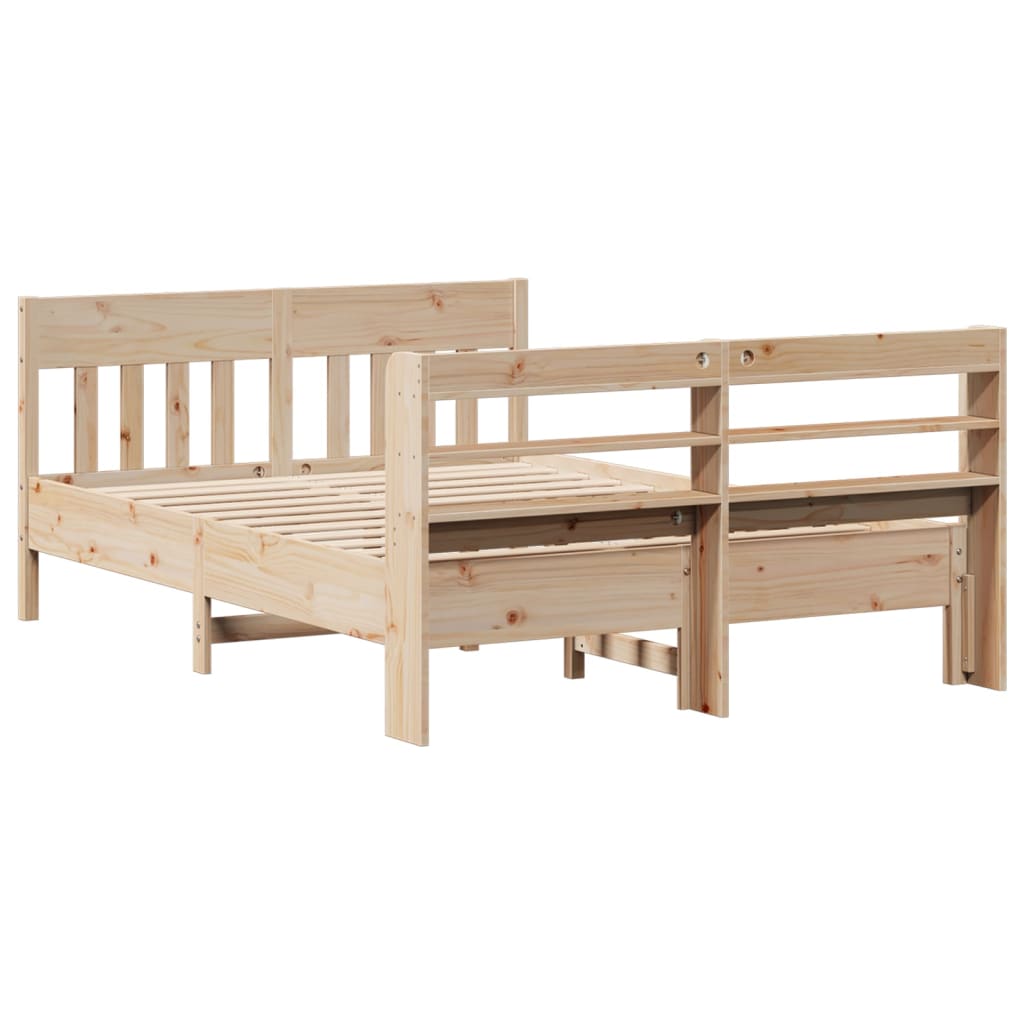 Cadre de lit sans matelas 140x190 cm bois de pin massif