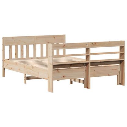 Cadre de lit sans matelas 135x190 cm bois de pin massif