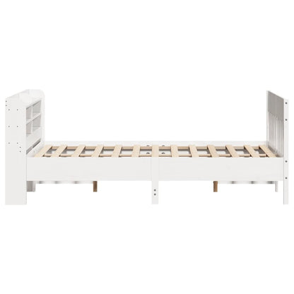 Cadre de lit sans matelas blanc 135x190 cm bois de pin massif