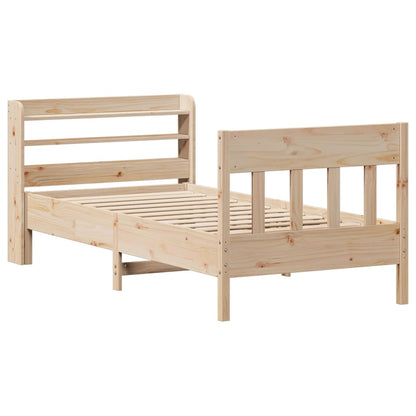 Cadre de lit sans matelas 75x190 cm bois de pin massif