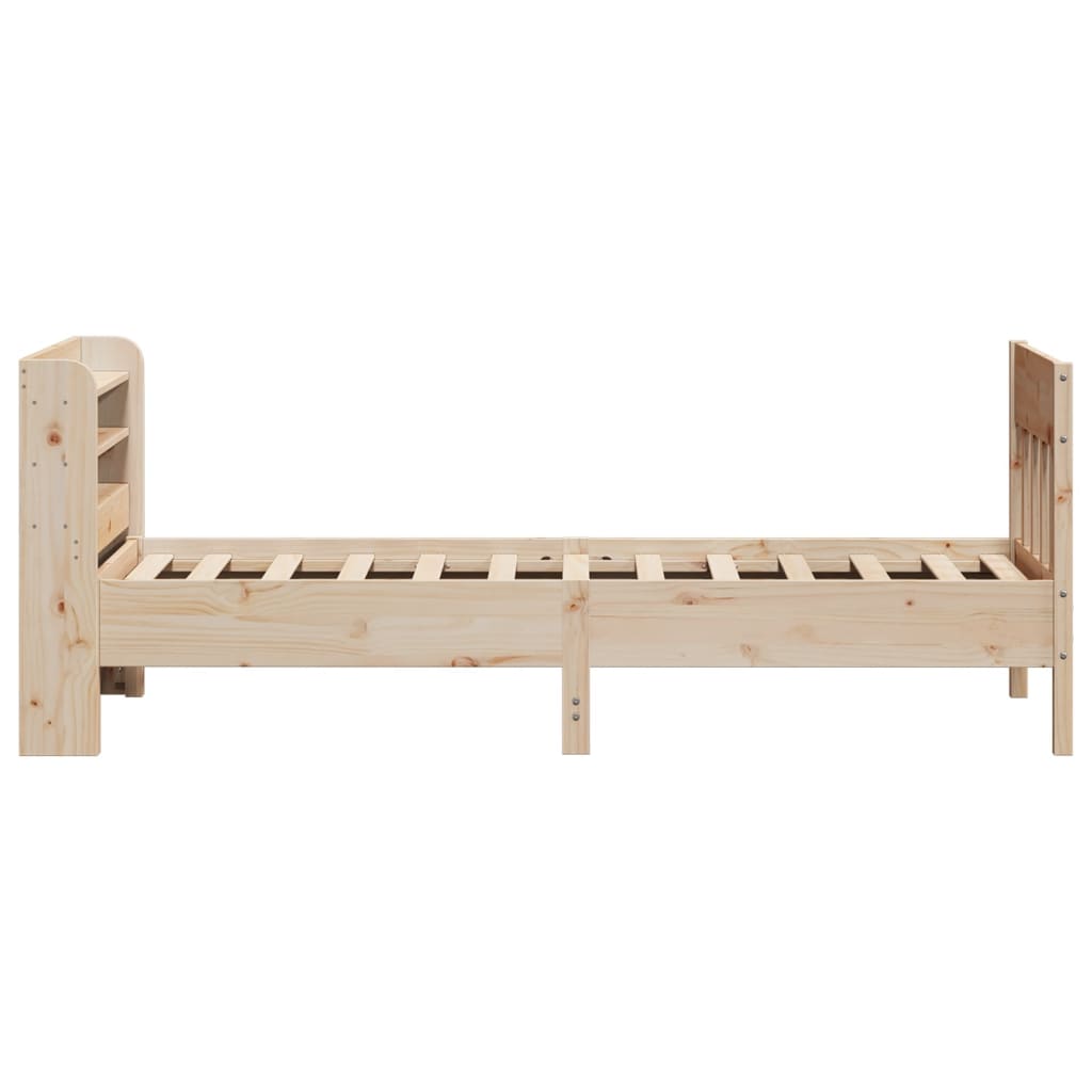 Cadre de lit sans matelas 75x190 cm bois de pin massif