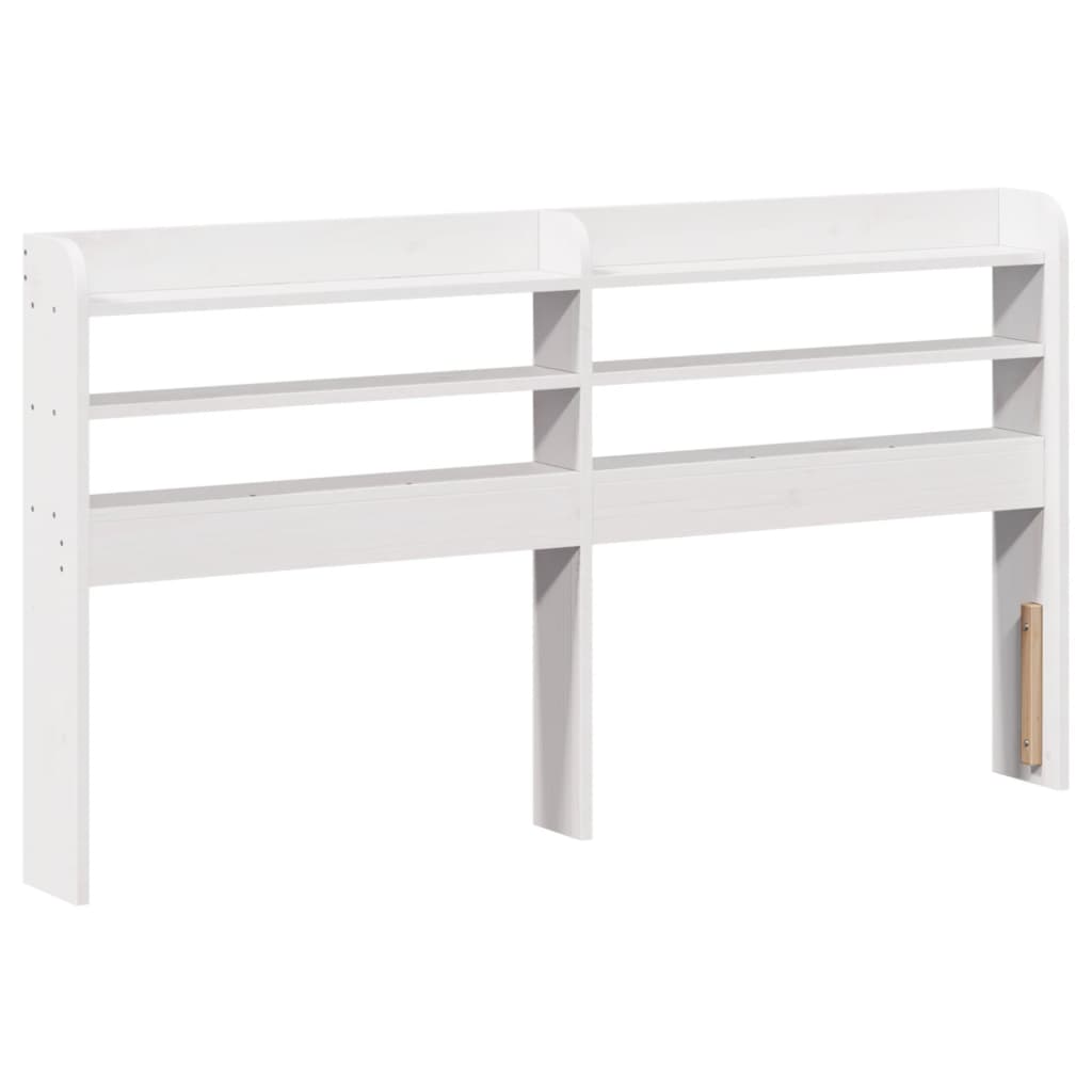 Cadre de lit avec tête de lit blanc 120x190 cm bois pin massif