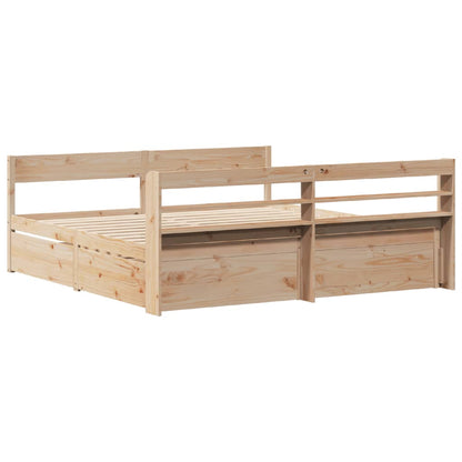 Cadre de lit sans matelas 200x200 cm bois massif de pin