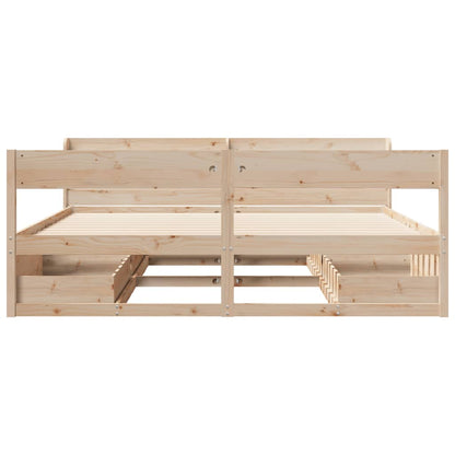 Cadre de lit sans matelas 180x200 cm bois massif de pin