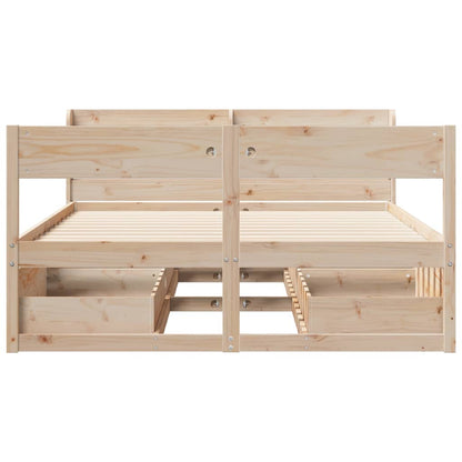 Cadre de lit sans matelas 160x200 cm bois massif de pin