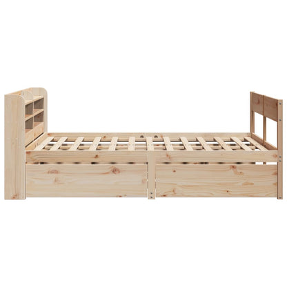 Cadre de lit sans matelas 160x200 cm bois massif de pin