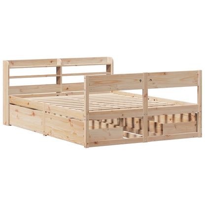 Cadre de lit sans matelas 150x200 cm bois de pin massif