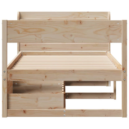 Cadre de lit sans matelas 90x200 cm bois de pin massif