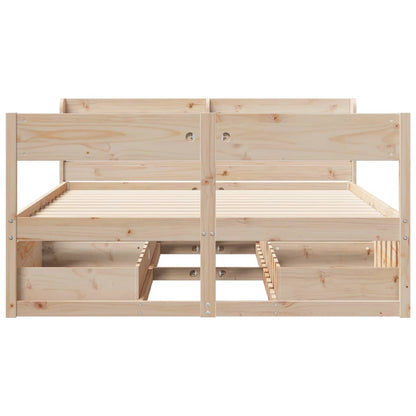 Cadre de lit sans matelas 140x190 cm bois de pin massif