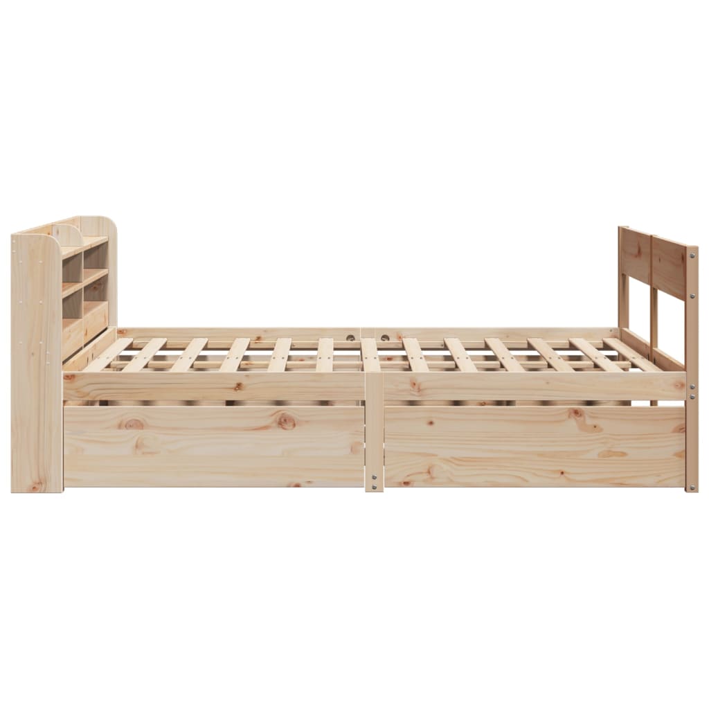 Cadre de lit sans matelas 140x190 cm bois de pin massif