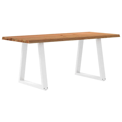 Table à manger avec bord naturel 180x80x74 cm bois massif chêne