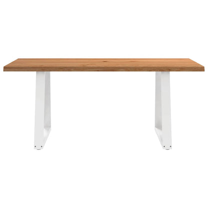 Table à manger avec bord naturel 180x80x74 cm bois massif chêne