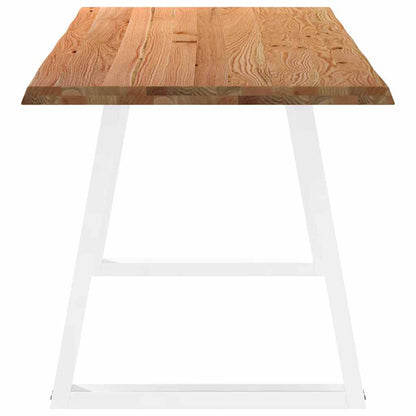 Table à manger avec bord naturel 240x80x74 cm bois massif chêne