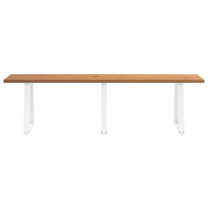 Table à manger avec bord naturel 280x80x74 cm bois massif chêne