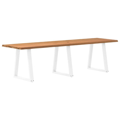 Table à manger avec bord naturel 280x80x74 cm bois massif chêne