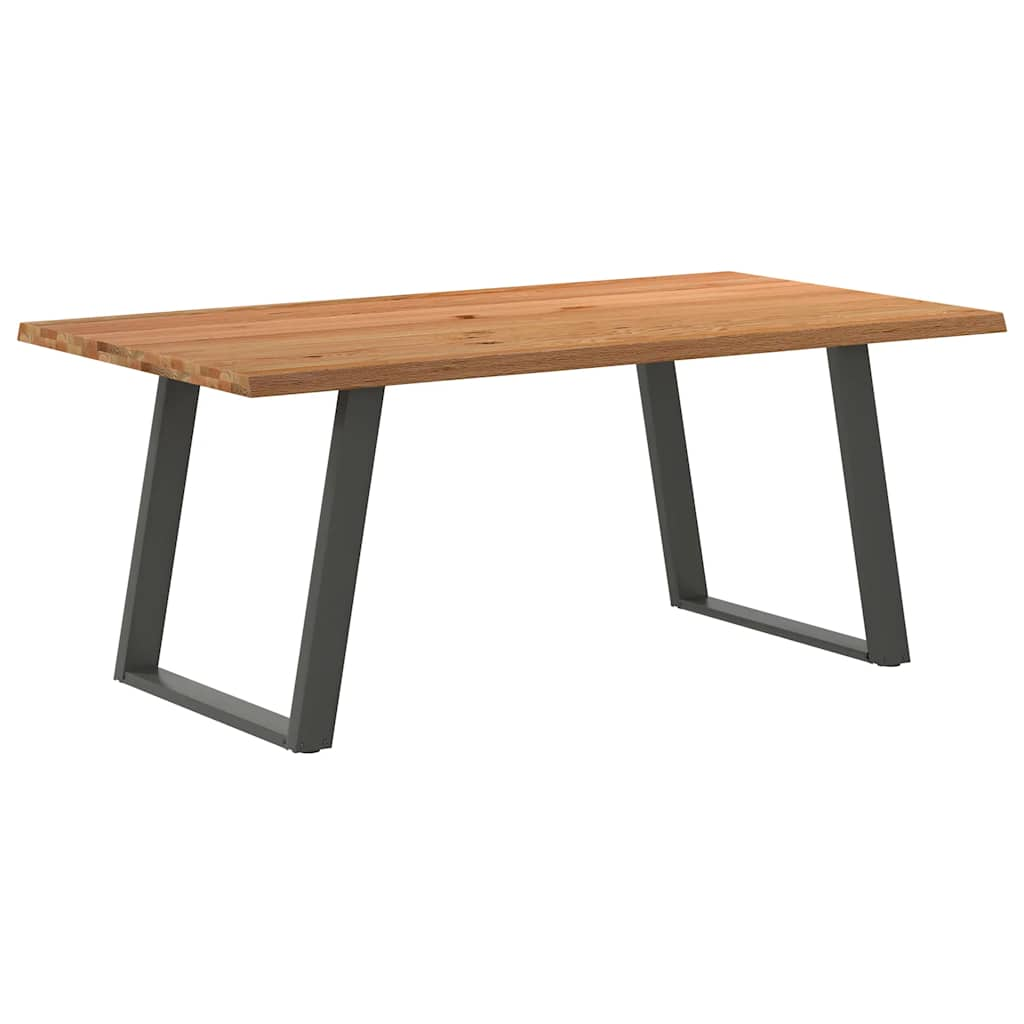 Table à manger marron clair 180x100x74 cm bois de chêne massif