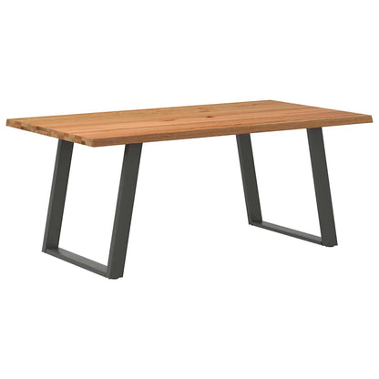 Table à manger marron clair 180x100x74 cm bois de chêne massif