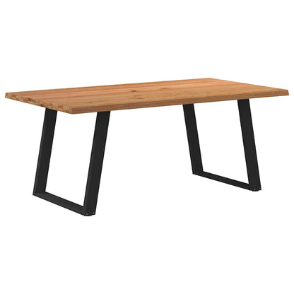 Table à manger marron clair 180x100x74 cm bois de chêne massif