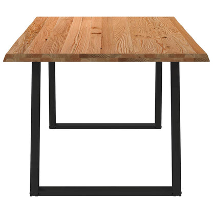 Table à manger marron clair 180x100x74 cm bois de chêne massif