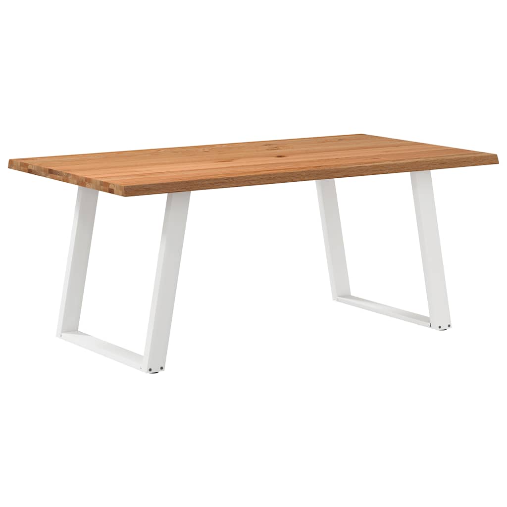 Table à manger marron clair 180x100x74 cm bois de chêne massif