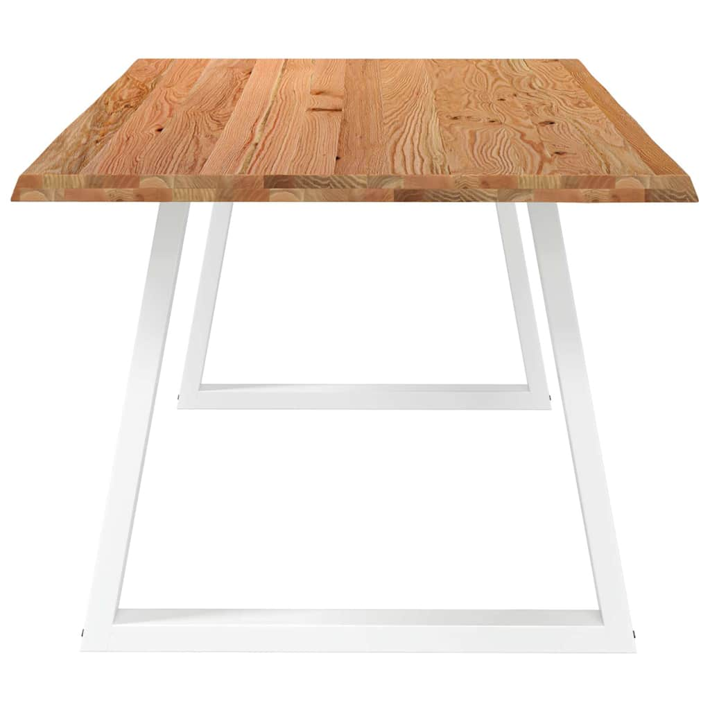 Table à manger avec bord naturel 180x100x74cm bois massif chêne