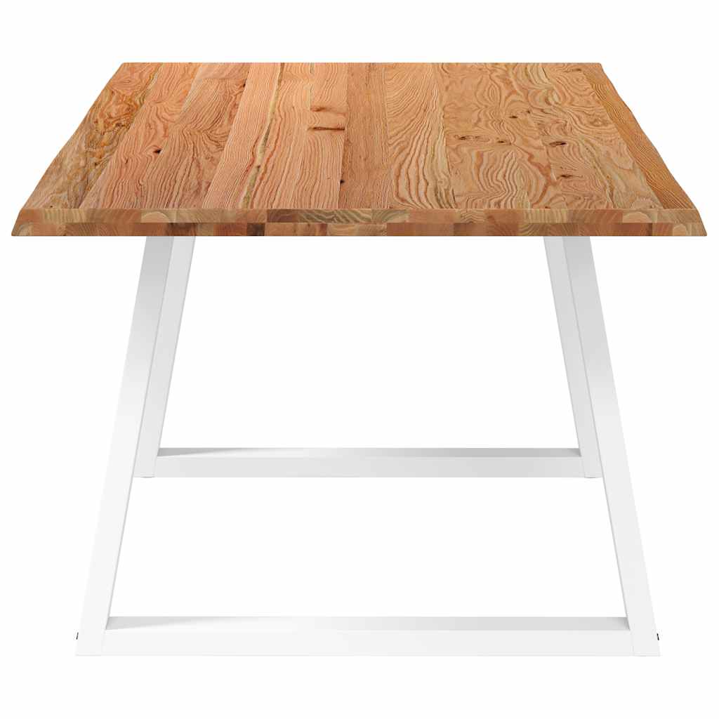 Table à manger avec bord naturel 200x100x74cm bois massif chêne