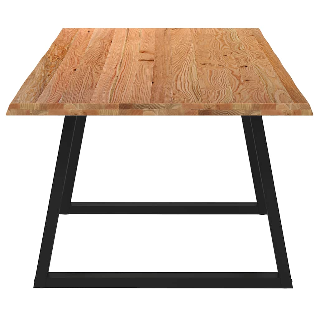 Table à manger avec bord naturel 240x100x74cm bois massif chêne