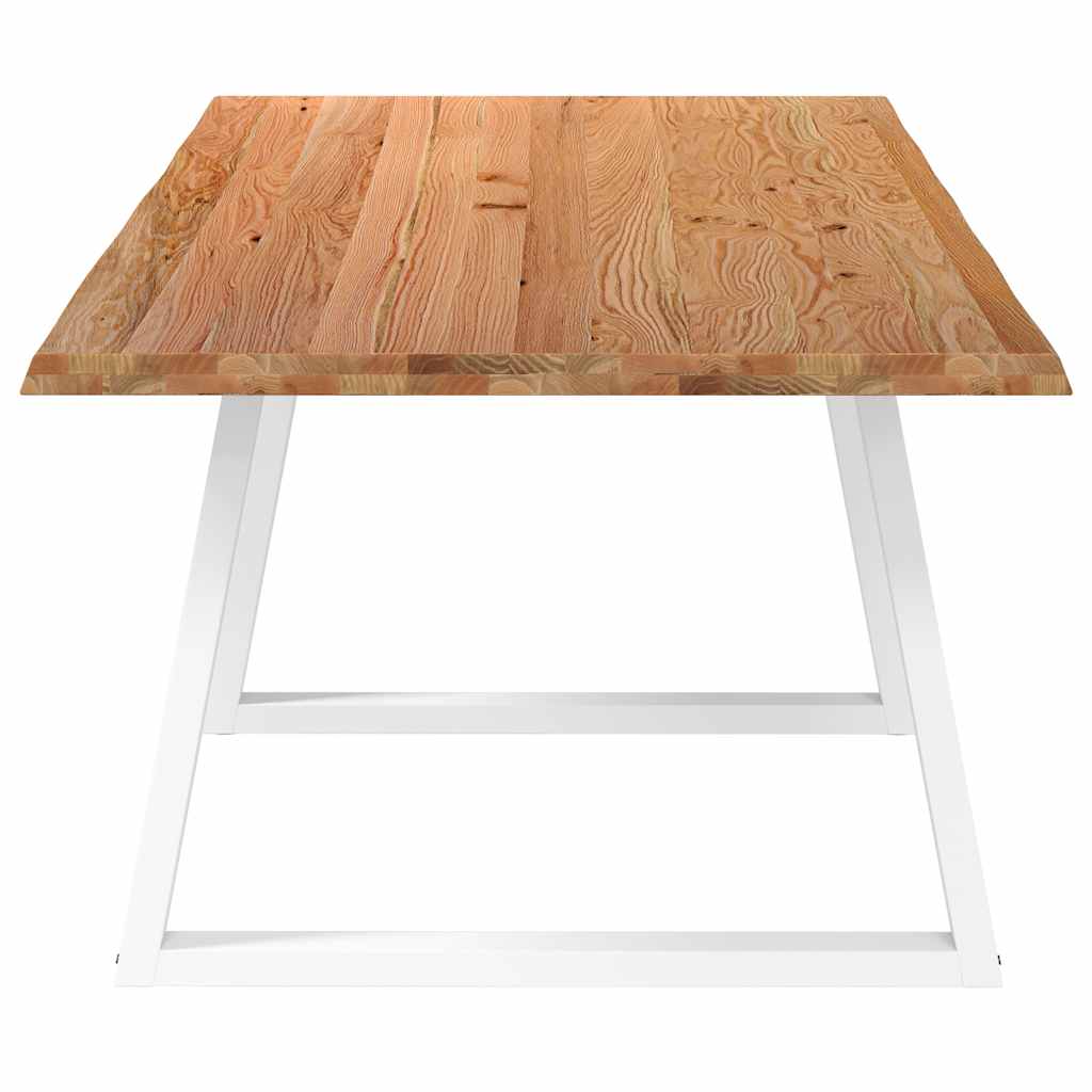 Table à manger avec bord naturel 240x100x74cm bois massif chêne