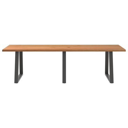 Table à manger avec bord naturel 280x100x74cm bois massif chêne