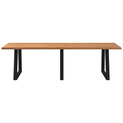 Table à manger avec bord naturel 280x100x74cm bois massif chêne