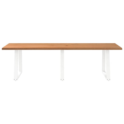 Table à manger avec bord naturel 280x100x74cm bois massif chêne