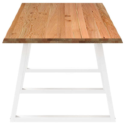 Table à manger avec bord naturel 280x100x74cm bois massif chêne