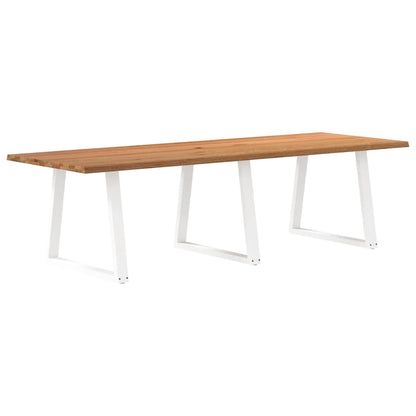 Table à manger avec bord naturel 280x100x74cm bois massif chêne