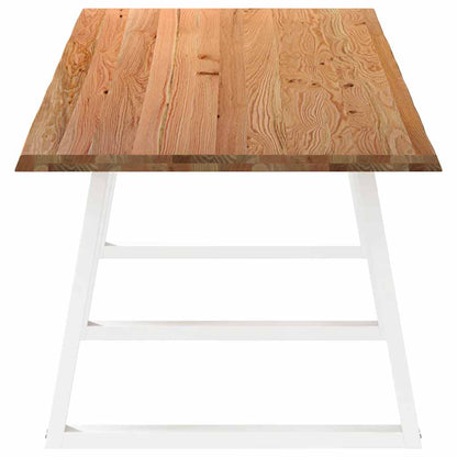 Table à manger avec bord naturel 320x100x74cm bois massif chêne