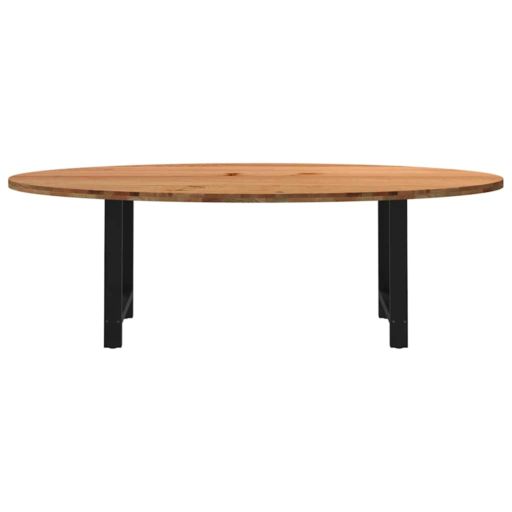 Table à manger avec bord naturel 180x100x74cm bois massif chêne