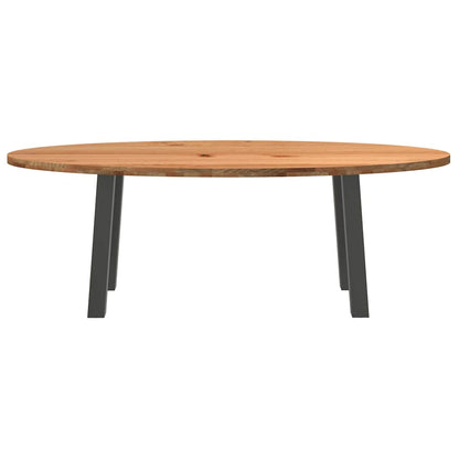 Table à manger 220x100x74 cm bois de chêne massif ovale