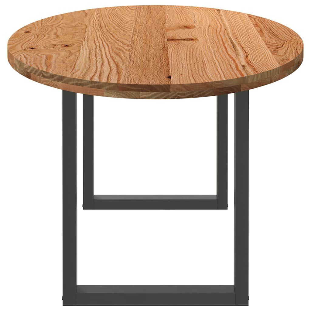 Table à manger 220x100x74 cm bois de chêne massif ovale