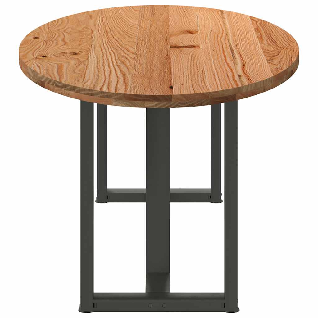 Table à manger 220x100x74 cm bois de chêne massif ovale